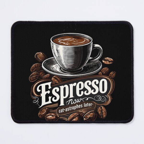 Item preview, Espresso now, cat-astrophes later designed and sold by Tees16.