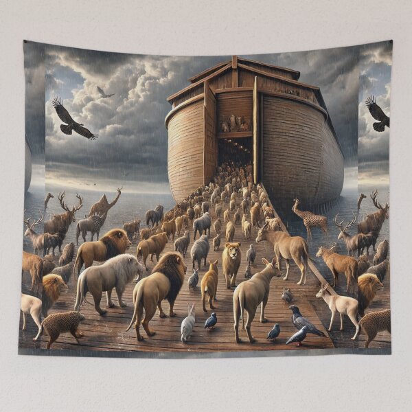 Item preview, Pairs of Animals Enter the Ark: Genesis 7:8-9 (KJV) designed and sold by Meta2Physical.