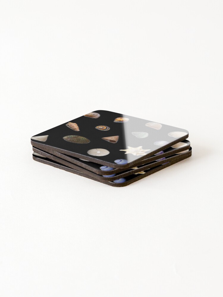 Thumbnail 4 of 5, Coasters (Set of 4), Sea Shells Collection designed and sold by jenniferdevaney.