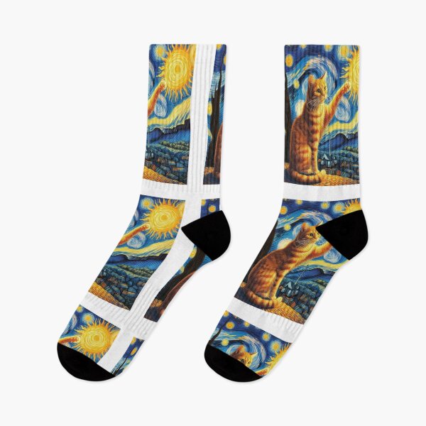 Item preview, Feline Sun Chaser,  A Van Gogh Inspired Masterpiece designed and sold by VISIONSTURME.