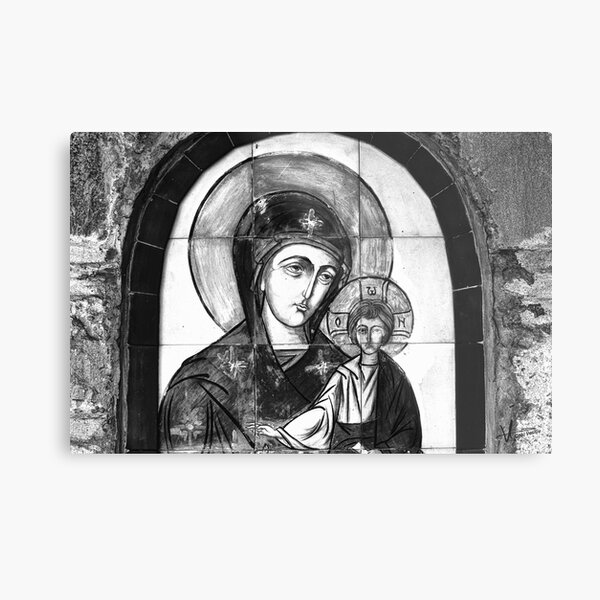 the old orthodox icon, photo black and white inspirations Metal Print
