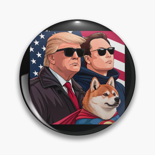 Item preview, DOGE Donald Trump Elon Musk Shiba Inu designed and sold by plushism.