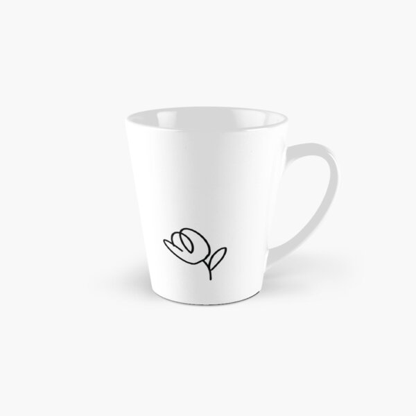 Artikel-Vorschau von Minimalistische Tasse mit Tulpenzeichnung in schwarzer Tinte, designt und verkauft von ServiArt.