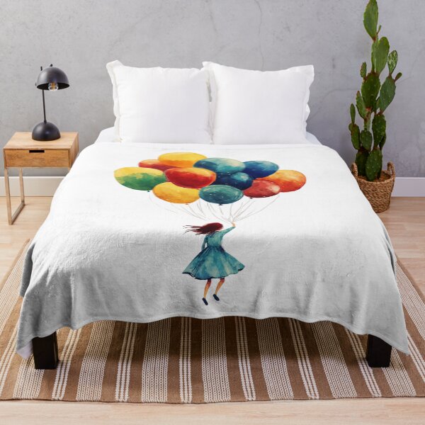 Item preview, Globos de colores con persona flotando designed and sold by Mochasgoods.