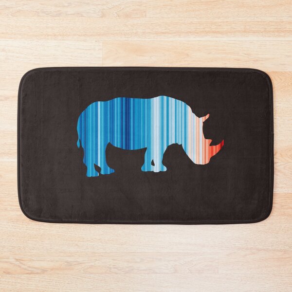 Item preview, Climate Change Stripes - Rhino outline designed and sold by Frank J. Art.