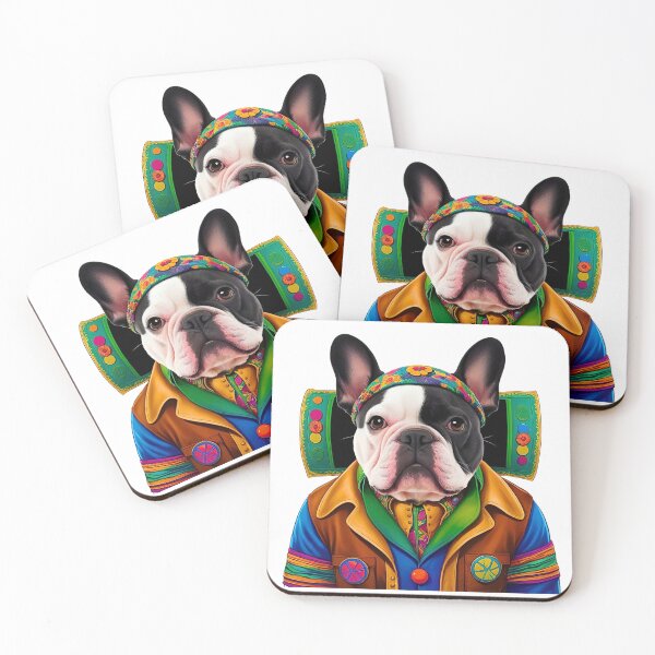 Item preview, Groovy 1970s French Bulldog – Love, Peace & Hippy Vibes designed and sold by Fredster1966.