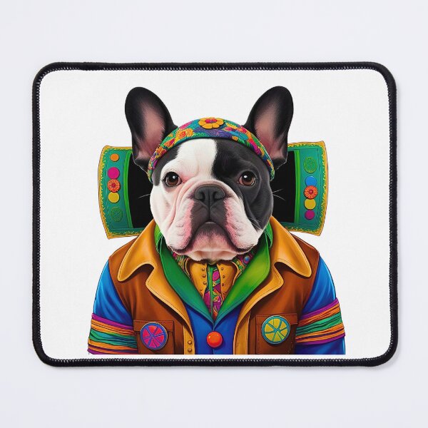 Item preview, Groovy 1970s French Bulldog – Love, Peace & Hippy Vibes designed and sold by Fredster1966.