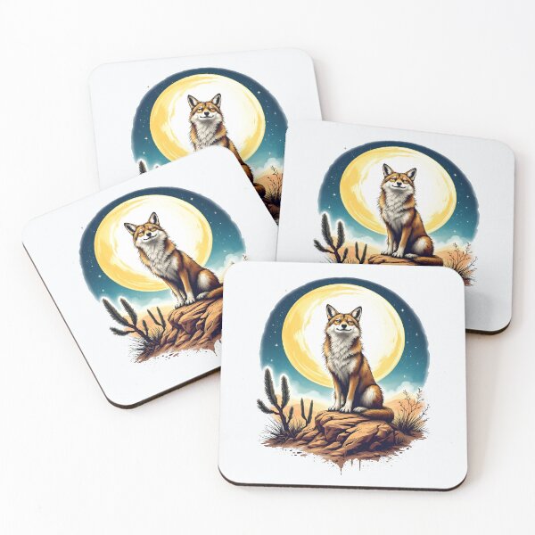 Artikelvorschau, Krafttier Kojote – Trickser, Anpassungsfähigkeit und Humor entworfen und verkauft von Jollys-ArtShop.