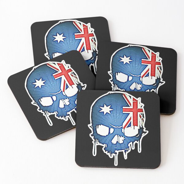 Item preview, Australian Skull Flag designed and sold by RENAGADE4LYF.