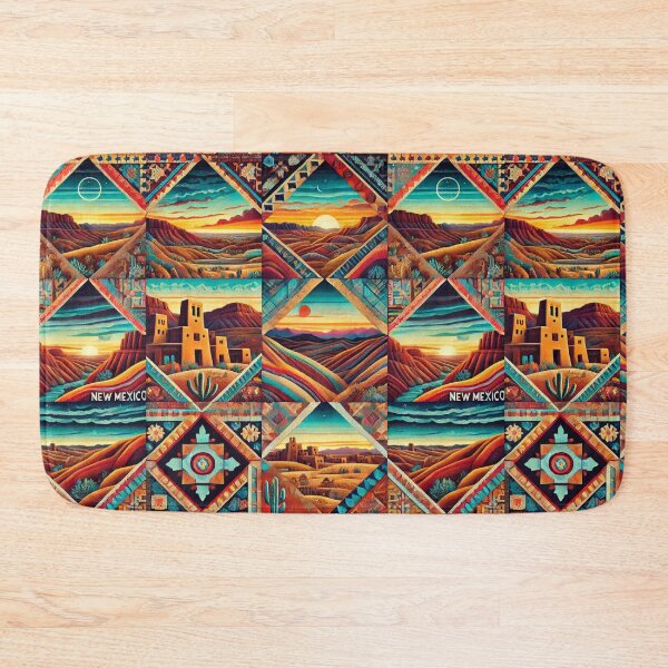 Item preview, Southwest Spirit Quilt: Seamless New Mexico-Inspired Pattern designed and sold by Meta2Physical.
