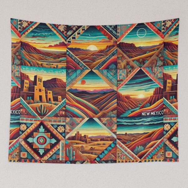 Item preview, Southwest Spirit Quilt: Seamless New Mexico-Inspired Pattern designed and sold by Meta2Physical.