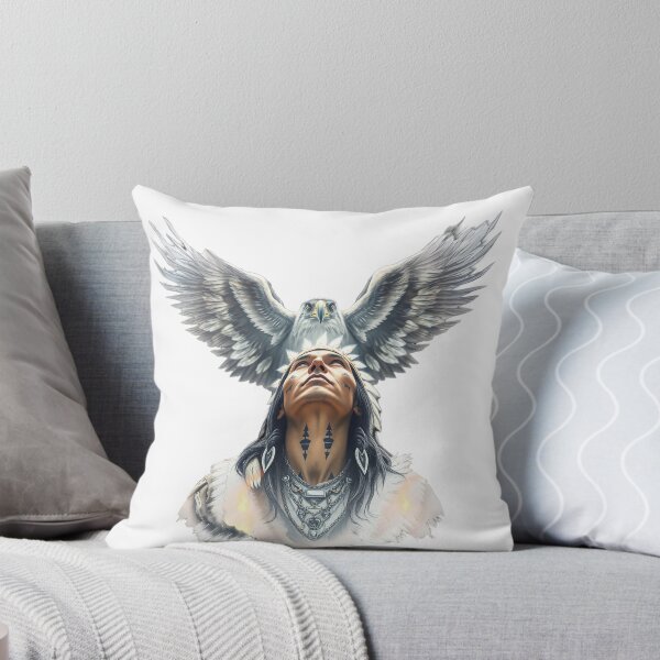 Item preview, Native American Warrior & Eagle Wings – Spirit Guardian designed and sold by RawTrend.