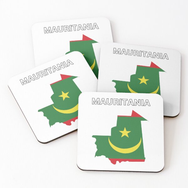 Item preview, Mauritania  Flag Map Design designed and sold by atomstartup.