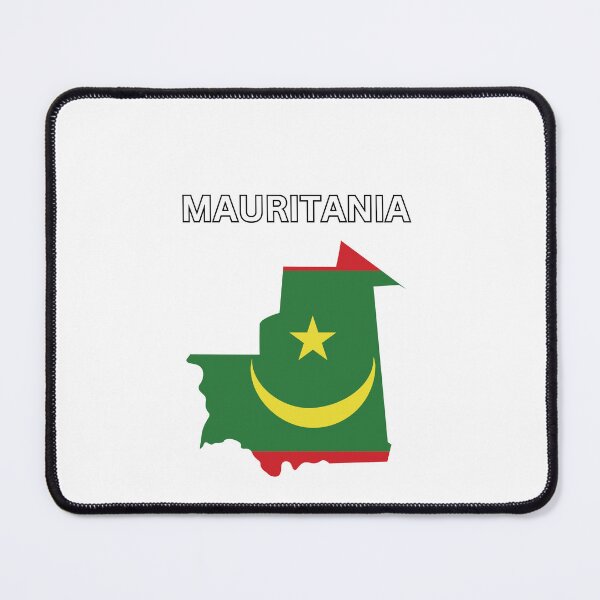 Item preview, Mauritania  Flag Map Design designed and sold by atomstartup.