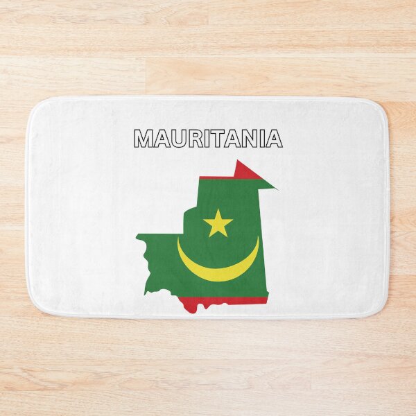 Item preview, Mauritania  Flag Map Design designed and sold by atomstartup.