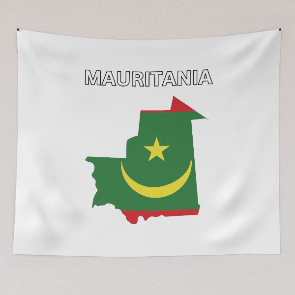 Item preview, Mauritania  Flag Map Design designed and sold by atomstartup.