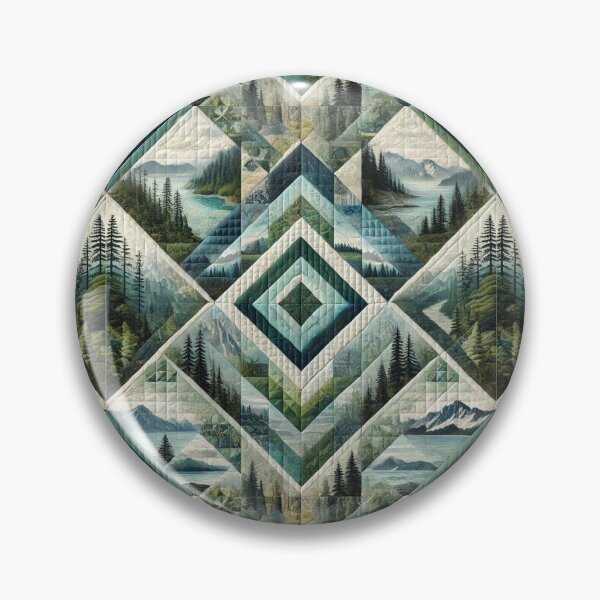 Item preview, Evergreen Coast Quilt: Seamless Oregon-Inspired Pattern designed and sold by Meta2Physical.