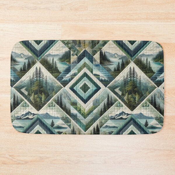 Item preview, Evergreen Coast Quilt: Seamless Oregon-Inspired Pattern designed and sold by Meta2Physical.