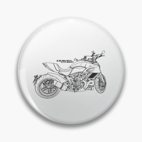 Item preview, ducati motorcycle diavel lineart designed and sold by sketchjuny.