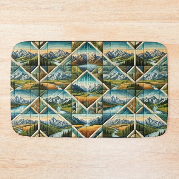 Item preview, Mountain Valley Quilt: Seamless Idaho-Inspired Pattern designed and sold by Meta2Physical.