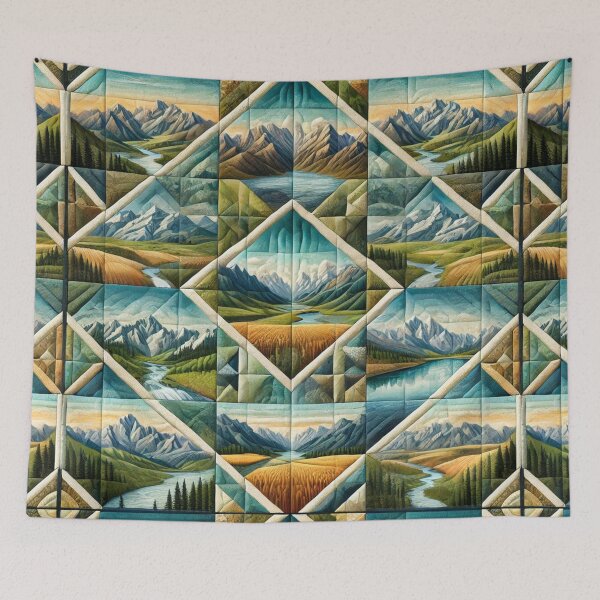 Item preview, Mountain Valley Quilt: Seamless Idaho-Inspired Pattern designed and sold by Meta2Physical.