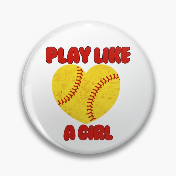 Item preview, Play Like a Girl with Heart Shaped Softball designed and sold by Double7Designs.
