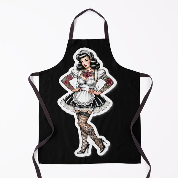 Item preview, Tattooed French Maid Pin-up designed and sold by PinUpPizzazz.