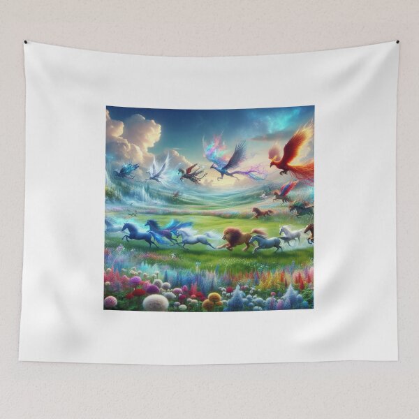 Item preview, Mythical Creature Landscape Painting designed and sold by 2ndSketch.