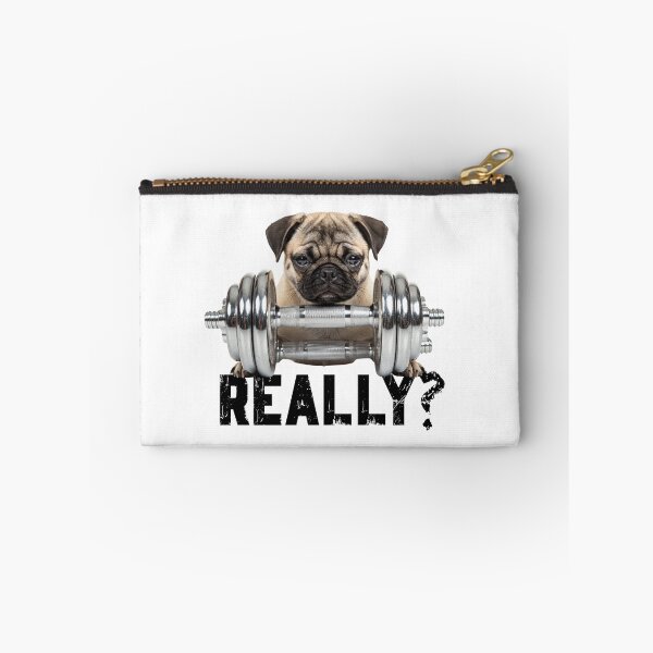 Item preview, Copy of Sarcastic funny pug with dumb bell  designed and sold by Positivet21.