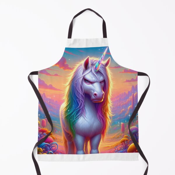 Item preview, Angry Unicorn in Beautiful Pastel Setting designed and sold by 2ndSketch.