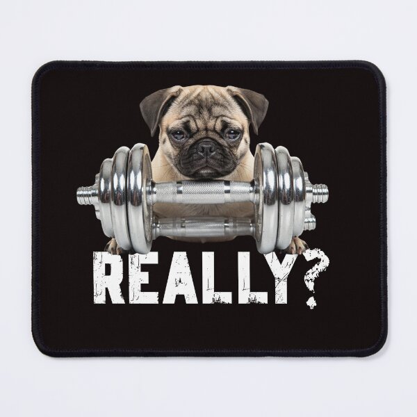 Item preview, Copy of Sarcastic funny pug with dumb bell  designed and sold by Positivet21.