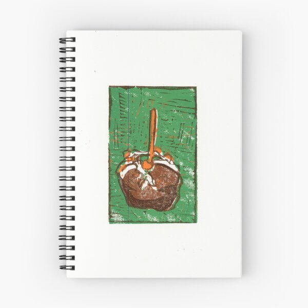 Item preview, Caramel apple block print designed and sold by ACaldwellDesign.