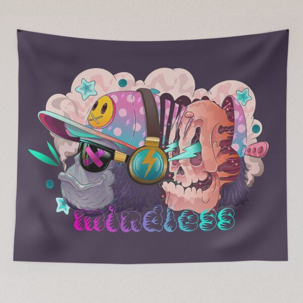 Item preview, Mindless 2.0 Smokey gorilla with pink skull designed and sold by Franco Moody.