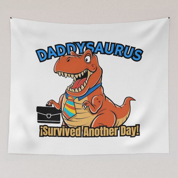 Item preview, Daddysaurus Rex Out Of Work Funny Sticker for Dinosaur Dad designed and sold by SaavedraDesign.
