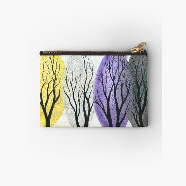 Item preview, Non-binary pride flag swirly trees - watercolor painting designed and sold by klbailey.