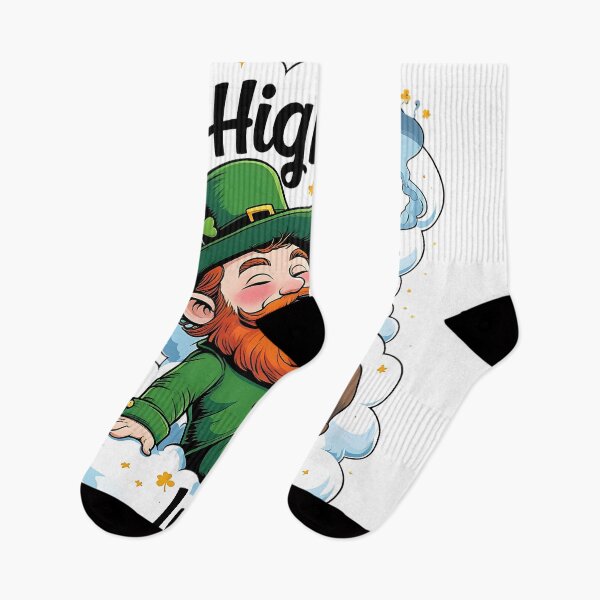 Item preview, "High on Luck" – Funny Leprechaun with Pipe designed and sold by InkWildly.