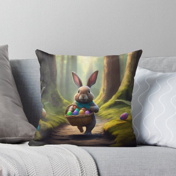 Item preview, Easter Bunny Hiding Eggs in the Forest designed and sold by Kathy Weaver.