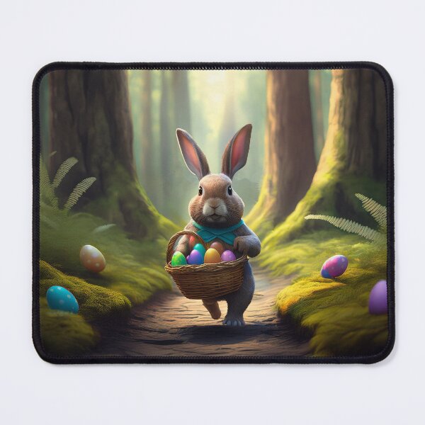 Item preview, Easter Bunny Hiding Eggs in the Forest designed and sold by Kathy Weaver.