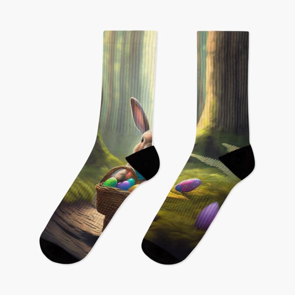 Item preview, Easter Bunny Hiding Eggs in the Forest designed and sold by Kathy Weaver.