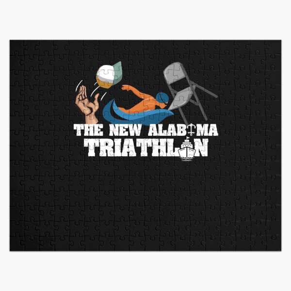 Artikel-Vorschau von Lustiges neues Triathlon-Meme mit Alabama-Flussboot-Schwimmerhut und -stuhl, designt und verkauft von Dressed For  Duty.