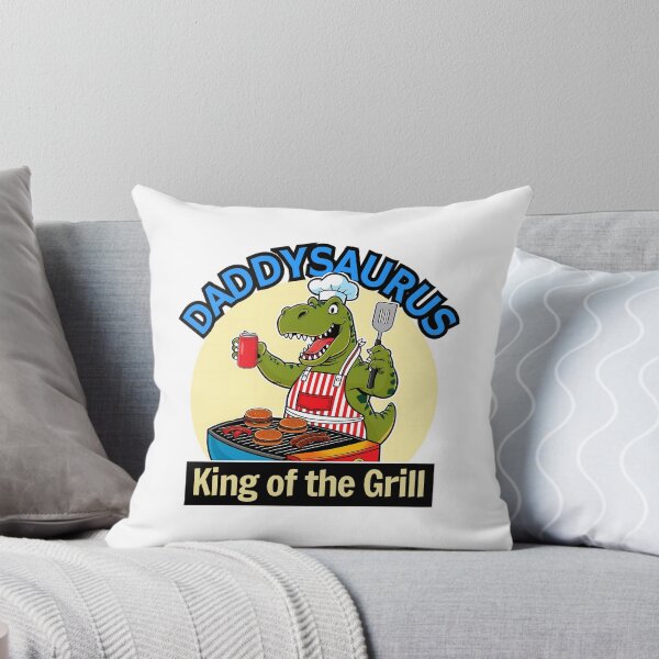 Item preview, Daddysaurus Rex King of the Grill Funny Sticker Smoke Daddy designed and sold by SaavedraDesign.