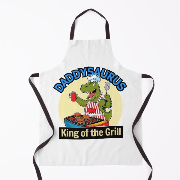 Item preview, Daddysaurus Rex King of the Grill Funny Sticker Smoke Daddy designed and sold by SaavedraDesign.