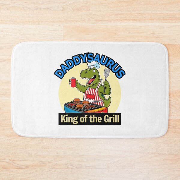 Item preview, Daddysaurus Rex King of the Grill Funny Sticker Smoke Daddy designed and sold by SaavedraDesign.