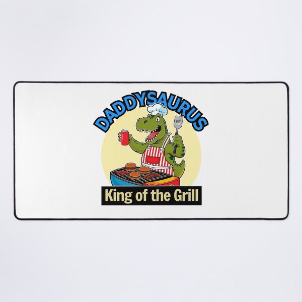 Item preview, Daddysaurus Rex King of the Grill Funny Sticker Smoke Daddy designed and sold by SaavedraDesign.