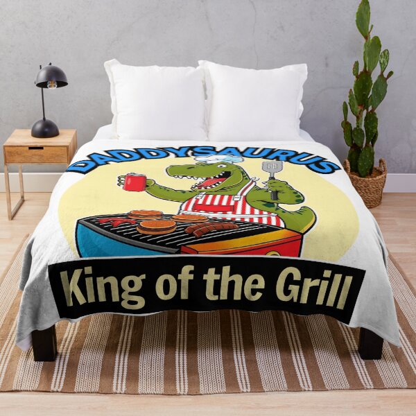 Item preview, Daddysaurus Rex King of the Grill Funny Sticker Smoke Daddy designed and sold by SaavedraDesign.
