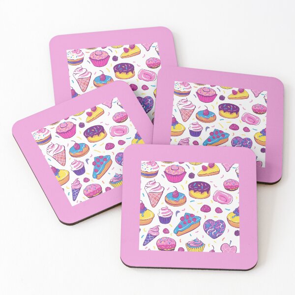 Item preview, Cute Desserts Doughnuts Print Three designed and sold by panango.