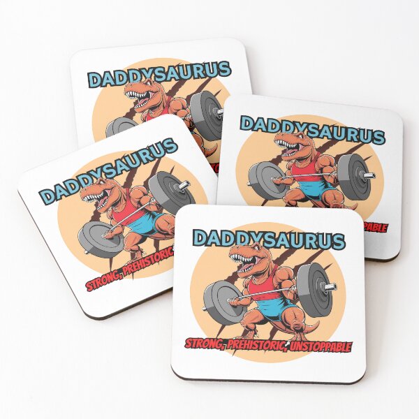 Item preview, Daddysaurus Rex Funny Workout Sticker for Gym Lover designed and sold by SaavedraDesign.