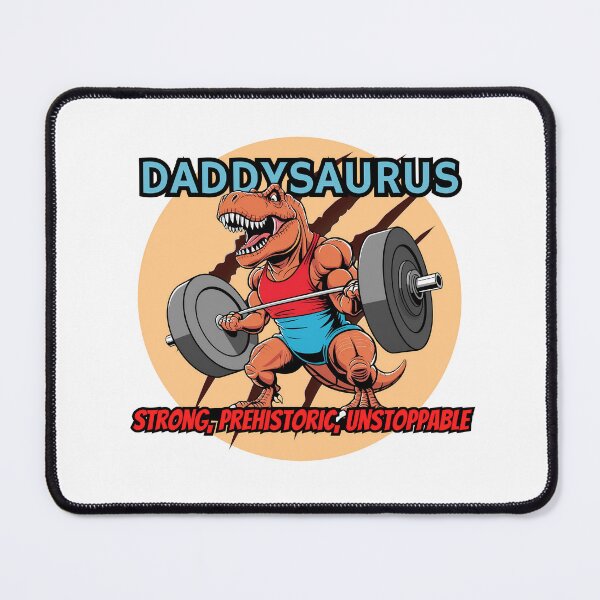 Item preview, Daddysaurus Rex Funny Workout Sticker for Gym Lover designed and sold by SaavedraDesign.