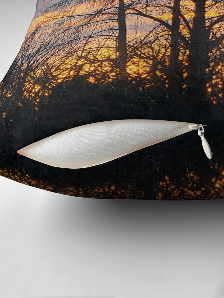 Thumbnail 2 of 4, Pillow, Autumn Ember Silhouette designed and sold by Approxknowledge.