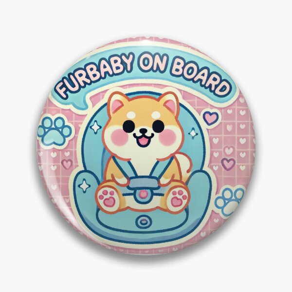 Item preview, Furbaby On Board Bumper Sticker designed and sold by cosycatstudio.